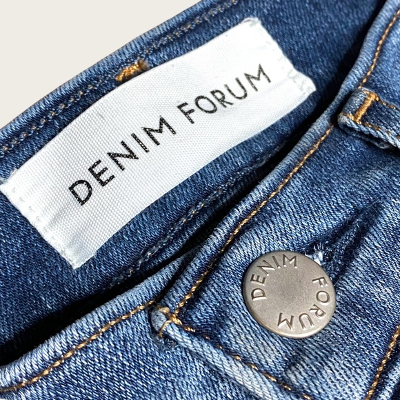 DENIM FORUM The Nico Mid Rise Skinny Crop Size 25 EUC - Picture 8 of 16